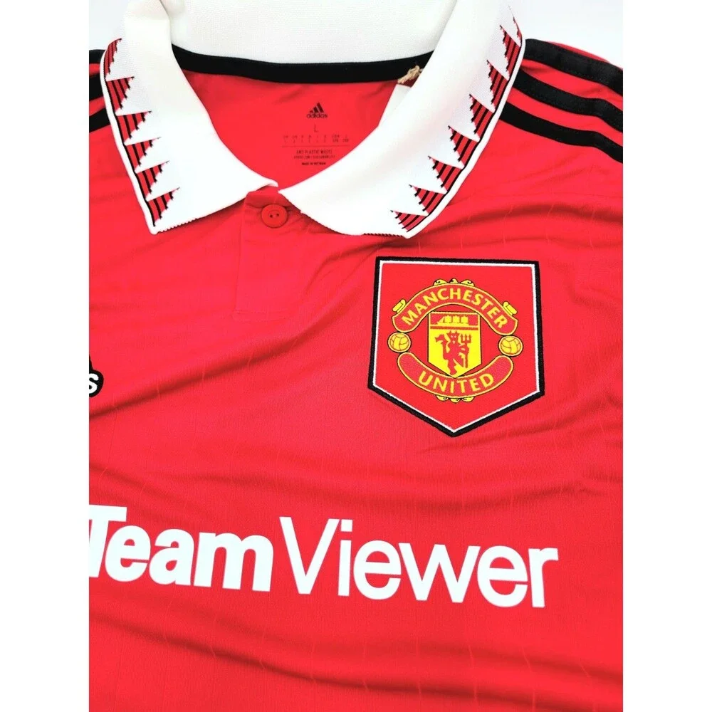 Adidas Manchester United 2022/23 Home Jersey Soccer Red H13881 Men's L NWT